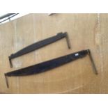 TWO VINTAGE TWO MAN CROSS CUT SAWS