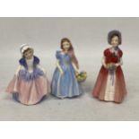 THREE SMALL ROYAL DOULTON FIGURES - 'DINKY DO' HN1678, 'WENDY' HN2109 & 'DIANA' HN1986