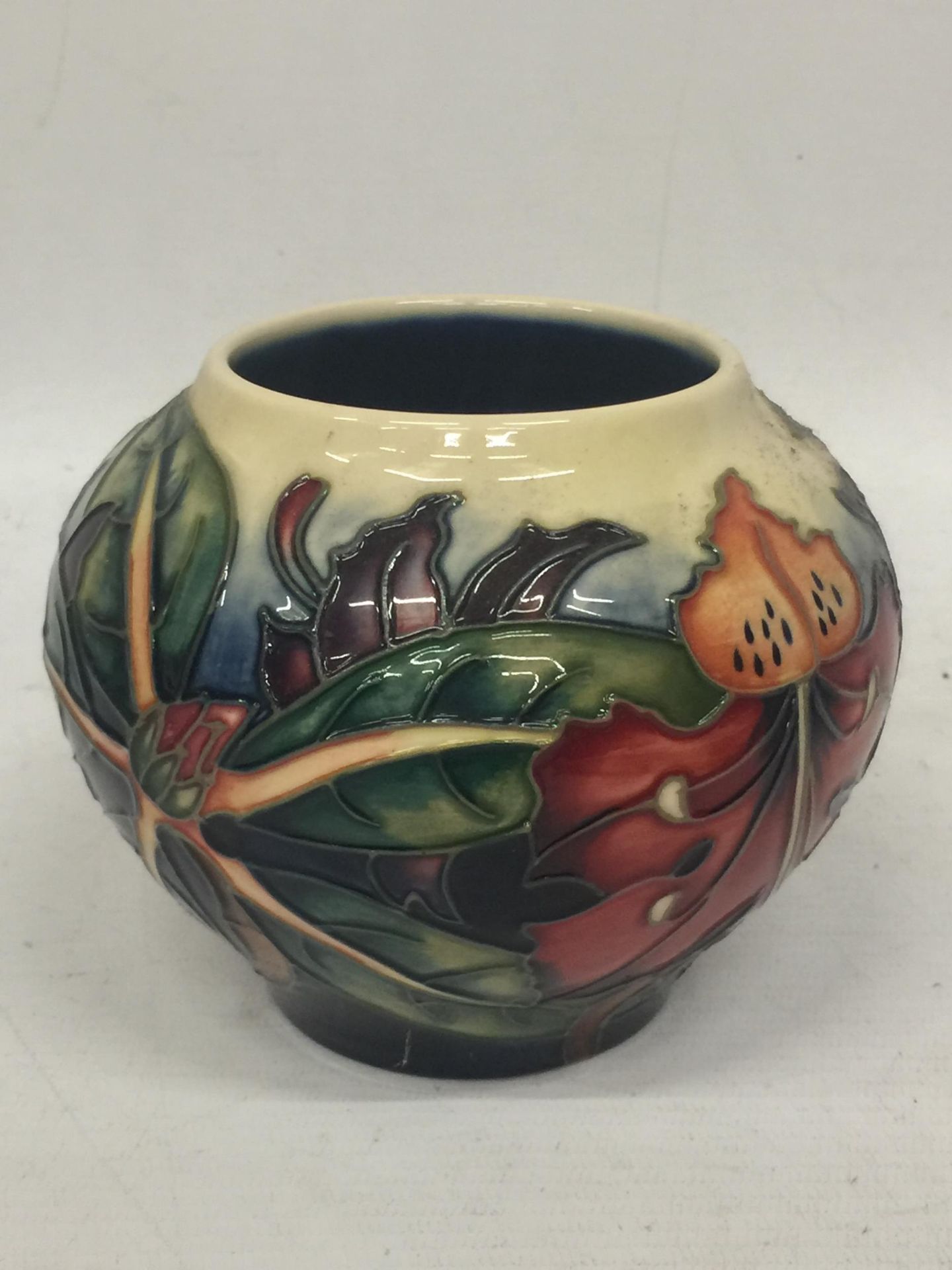 A MOORCROFT 'SIMEON' PATTERN VASE BY PHILIP GIBSON, SECONDS