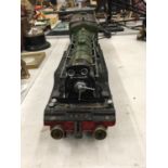 A LARGE TIN PLATE FLYING SCOTSMAN AND TENDER