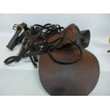 A COLLECTION OF WORLD WAR II PERIOD HORSE TACK, TO INCLUDE A SADDLE, TACK, RIDING BOOTS, JACKET,