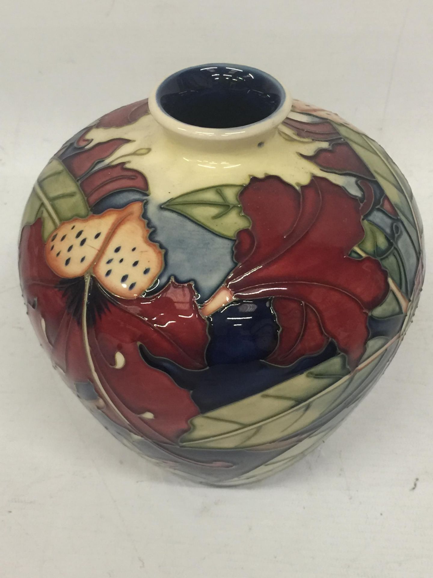 A MOORCROFT 'SIMEON' PATTERN VASE BY PHILIP GIBSON, SECONDS - Image 3 of 4