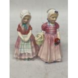 TWO SMALL ROYAL DOULTON FIGURES - 'TOOTLES' HN1680 & 'TINKLE BELL' HN1677