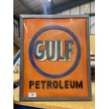 A GULF PETROLEUM ILLUMINATED BOX SIGN