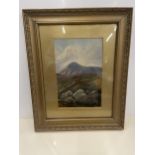 A VICTORIAN GILT FRAMED OIL PAINTING 'CATTLE IN THE HILLS'