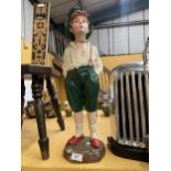 A LARGE VINTAGE RESIN MODEL OF A BOY, HEAD A/F