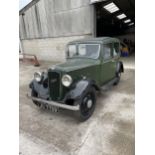 A 1935 AUSTIN 10 MOTOR CAR - REGISTRATION JU 7759, IN VERY GOOD CONDITION, STARTS AND RUNS, ON A V5C