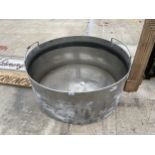 A LARGE STAINLESS STEEL COOKING POT (D:102CM)