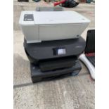 THREE VARIOUS PRINTERS TO INCLUDE TWO HP