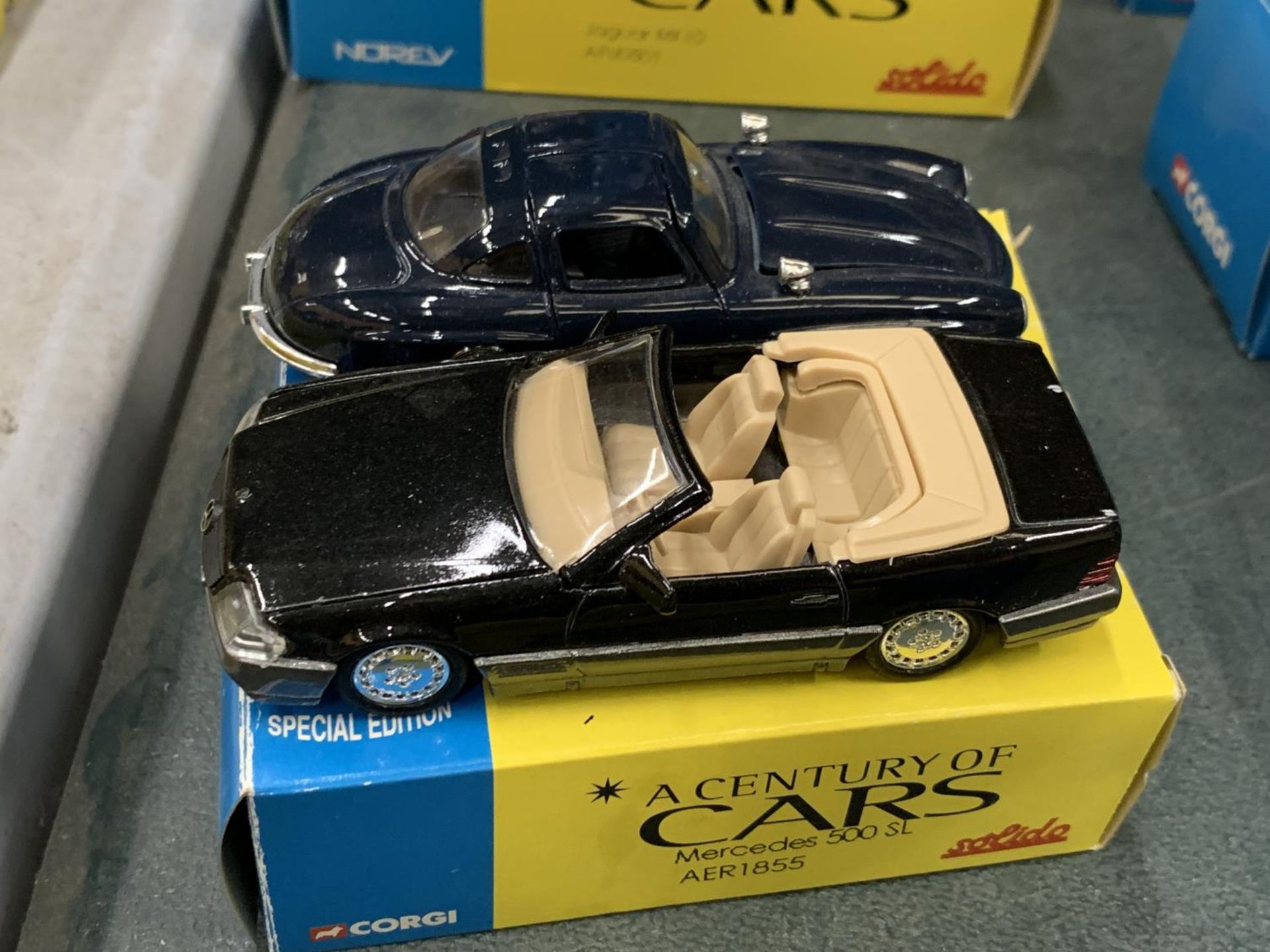 TWO BOXED CORGI 'A CENTURY OF CARS' TO INCLUDE A MERCEDES 500SL ADO 4755 AND 500SL AER 1855