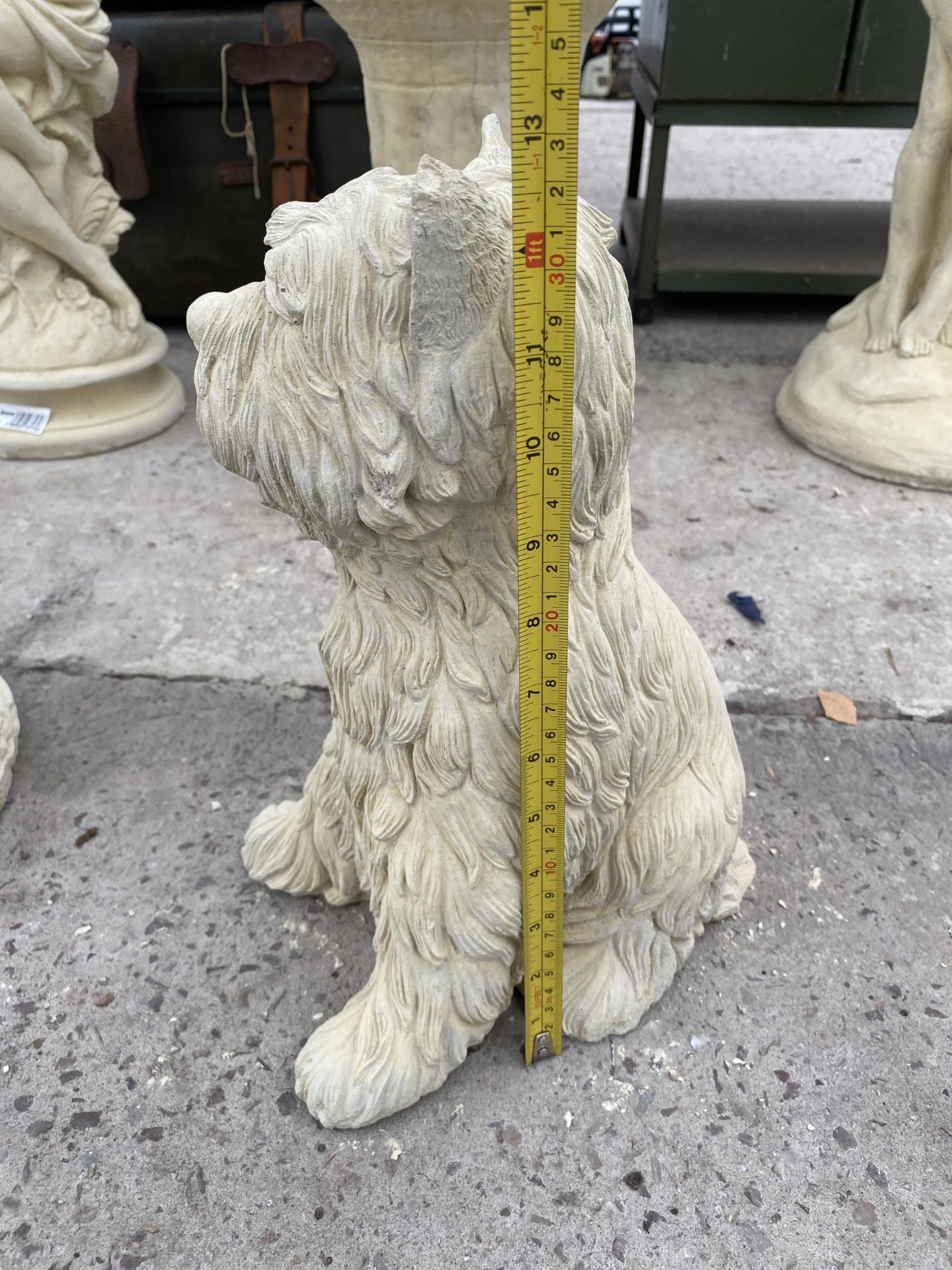 AN AS NEW EX DISPLAY CONCRETE WESTIE FIGURE *PLEASE NOTE VAT TO BE PAID ON THIS ITEM* - Bild 4 aus 4
