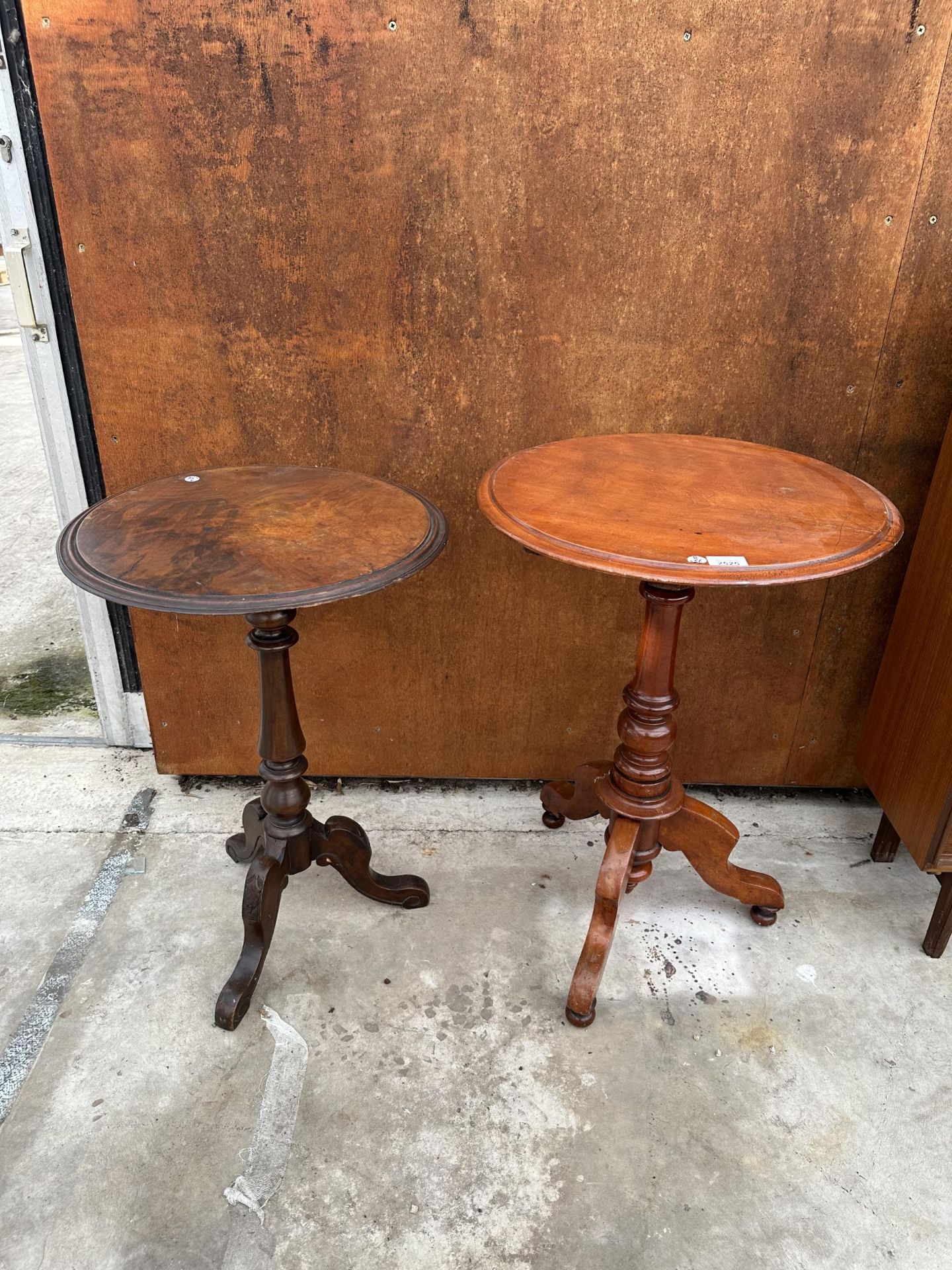 TWO WINE TABLES TO INCLUDE A VICTORIAN MAHOGANY EXAMPLE