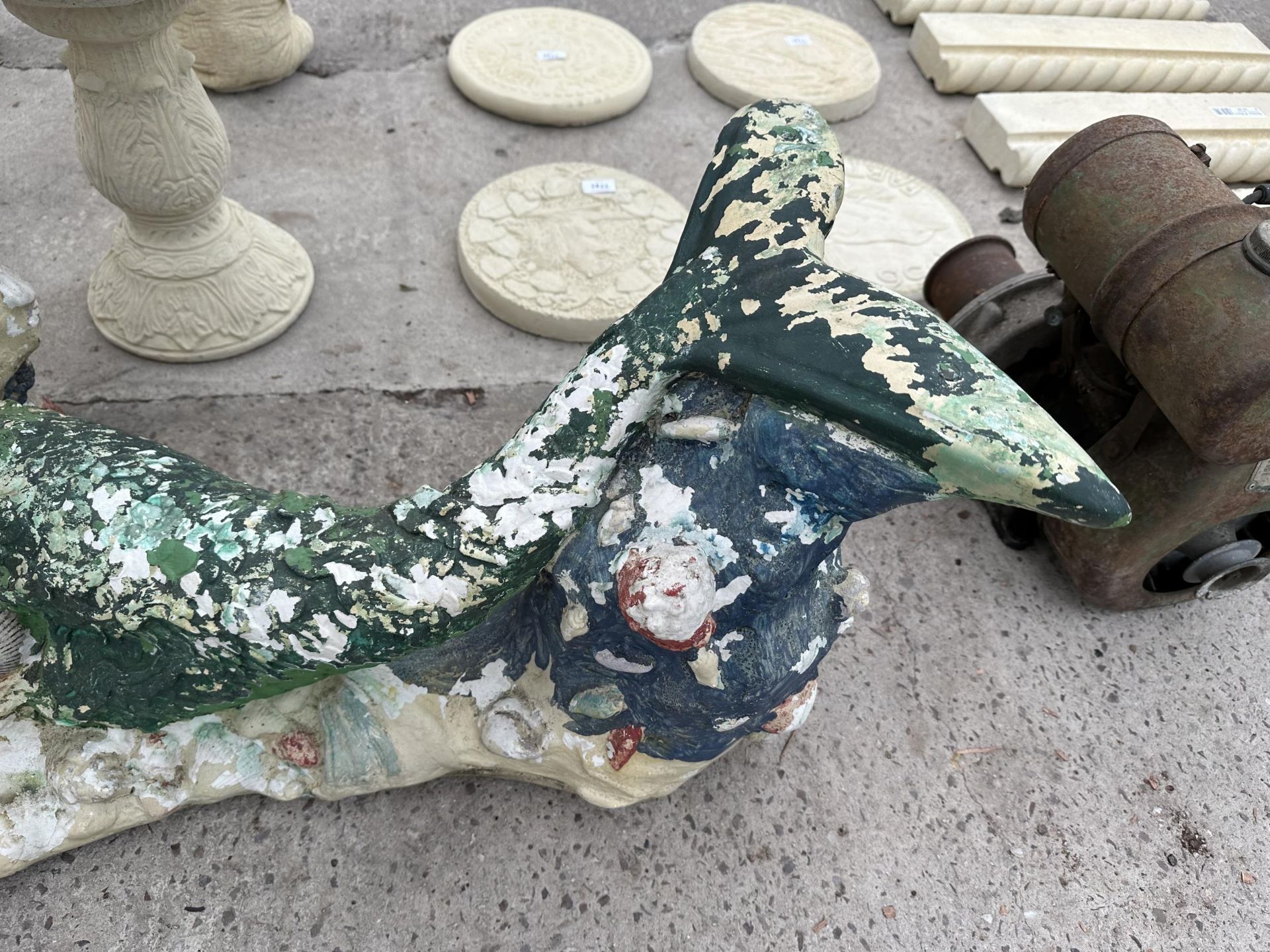 A FIBRE GLASS PAINTED MERMAID TABLE BASE - Bild 3 aus 3