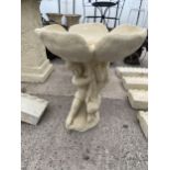 AN AS NEW EX DISPLAY CONCRETE SMALL BIRDBATH *PLEASE NOTE VAT TO BE PAID ON THIS ITEM*