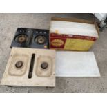 FIVE BLOCKS OF SHELL PARAFIN WAX AND TWO GAS STOVES