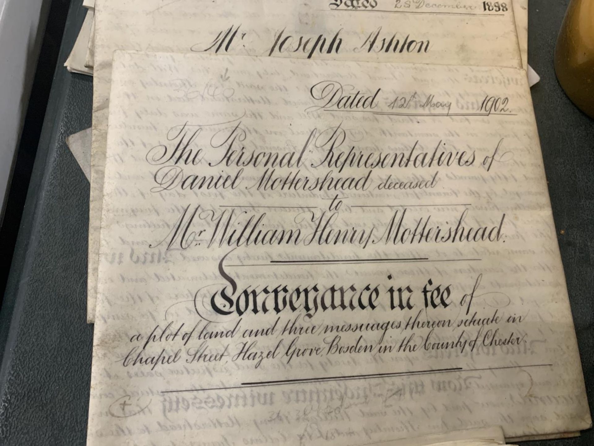 A COLLECTION OF LATE 19TH / EARLY 20TH CENTURY INDENTURES - Bild 2 aus 4