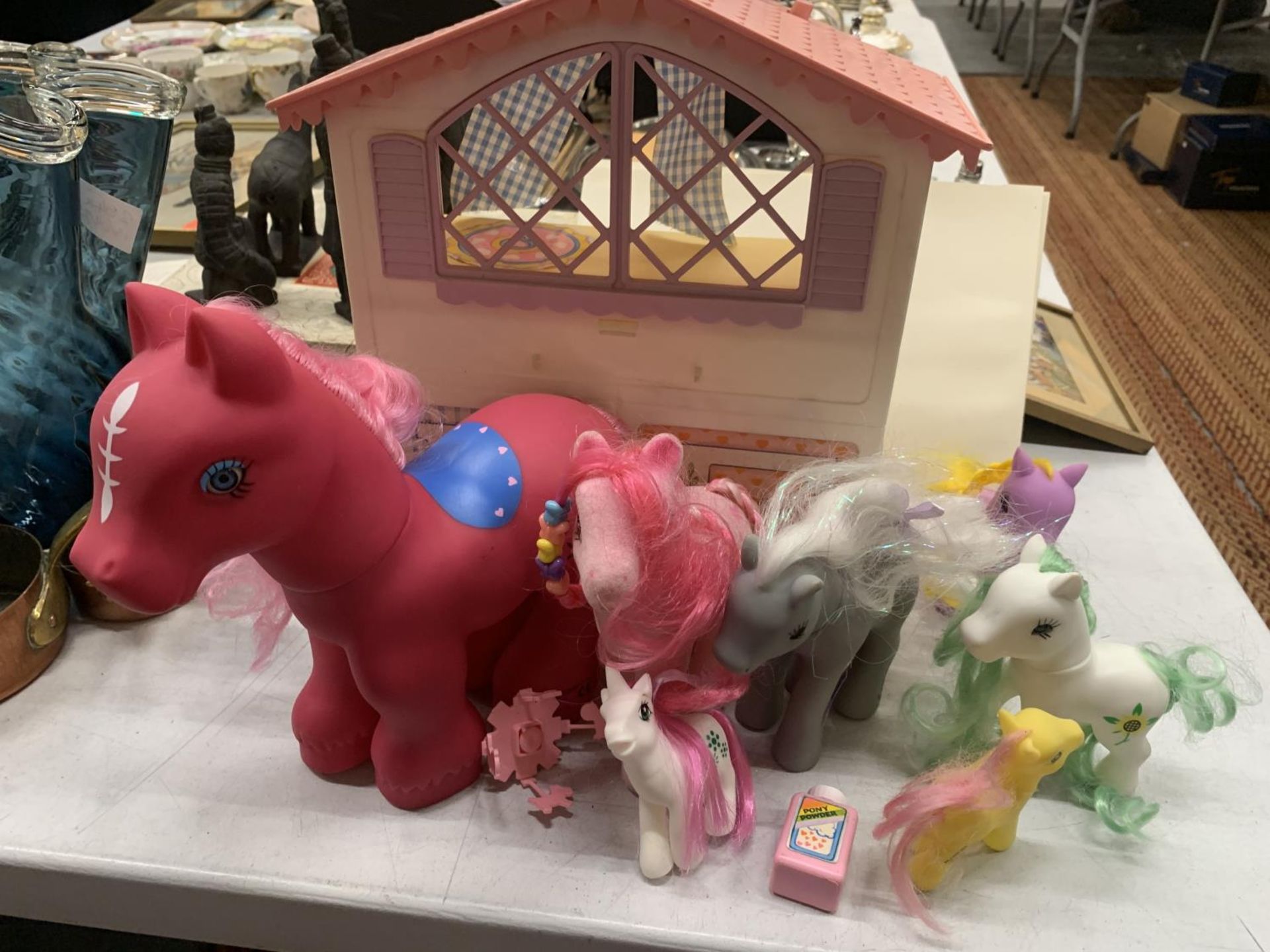 A MY LITTLE PONY STABLE HOUSE AND PONIES - Image 2 of 3