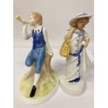 TWO ROYAL DOULTON FIGURES LITTLE BOY BLUE AND DRESSING UP