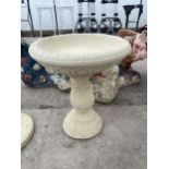 AN AS NEW EX DISPLAY CONCRETE 'ORNATE BIRDBATH' *PLEASE NOTE VAT TO BE PAID ON THIS ITEM*