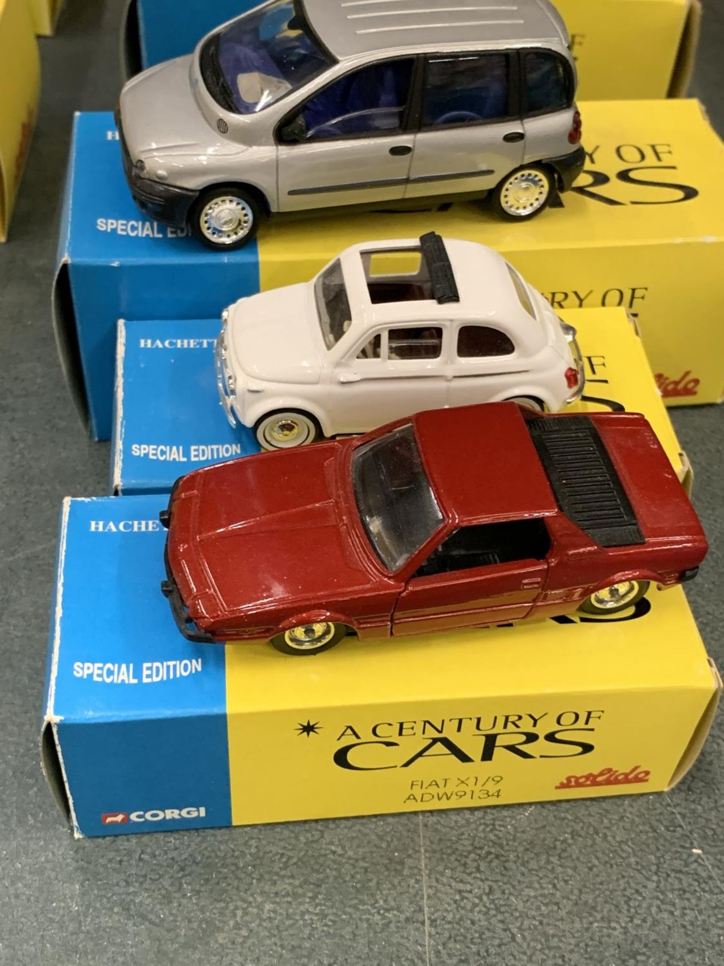 THREE BOXED CORGI 'A CENTURY OF CARS' TO INCLUDE A FIAT 500, X19 AND A MULTIPLA - Image 3 of 3