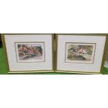 DIGBY (LATE 20TH/EARLY 21ST CENTURY) PAIR OF WATERCOLOURS OF COTTAGE SCENES, SIGNED, 10.5X15.5CM,