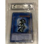 A YU-GI-OH GRADE 9/10 'BLACK LUSTER SOLDIER' TRADING CARD
