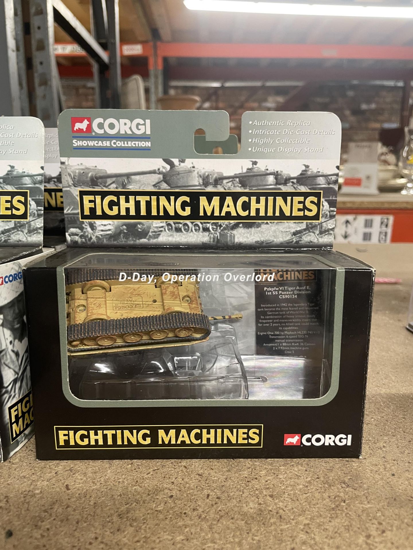 SEVEN BOXED CORGI SHOWCASE COLLECTION FIGHTING MACHINES TO INCLUDE D-DAY OPERATION OVERLORD TANKS, - Image 3 of 3