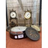 AN ASSORTMENT OF VARIOUS CLOCKS