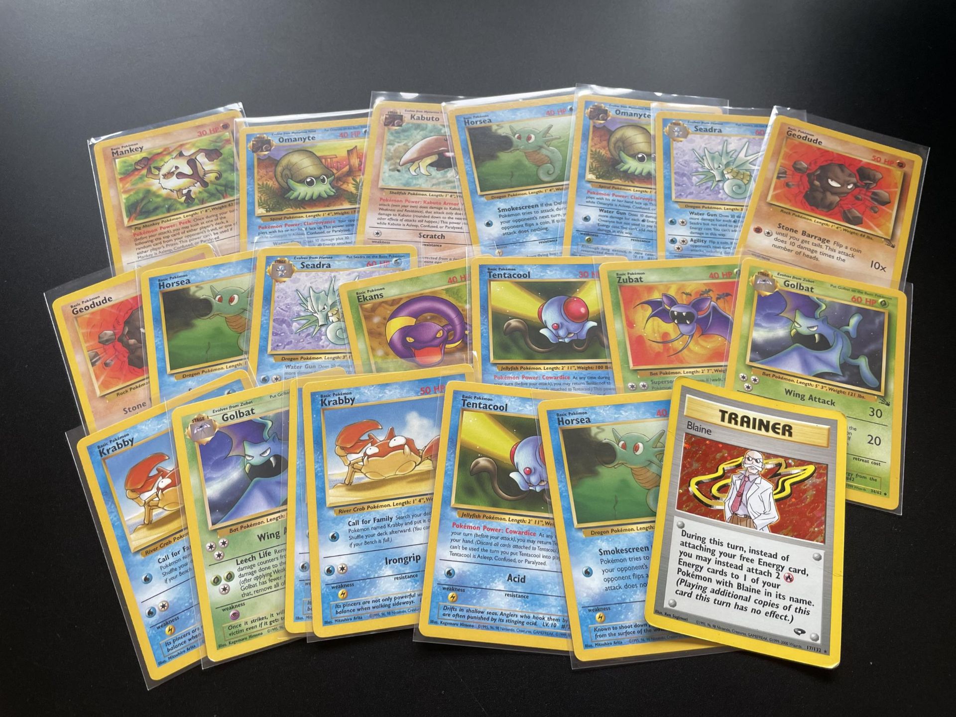 A COLLECTION OF 1999 WOTC POKEMON CARDS, FOSSIL SET, HOLO BLAINE GYM HEROES TRAINER ETC - Image 2 of 5