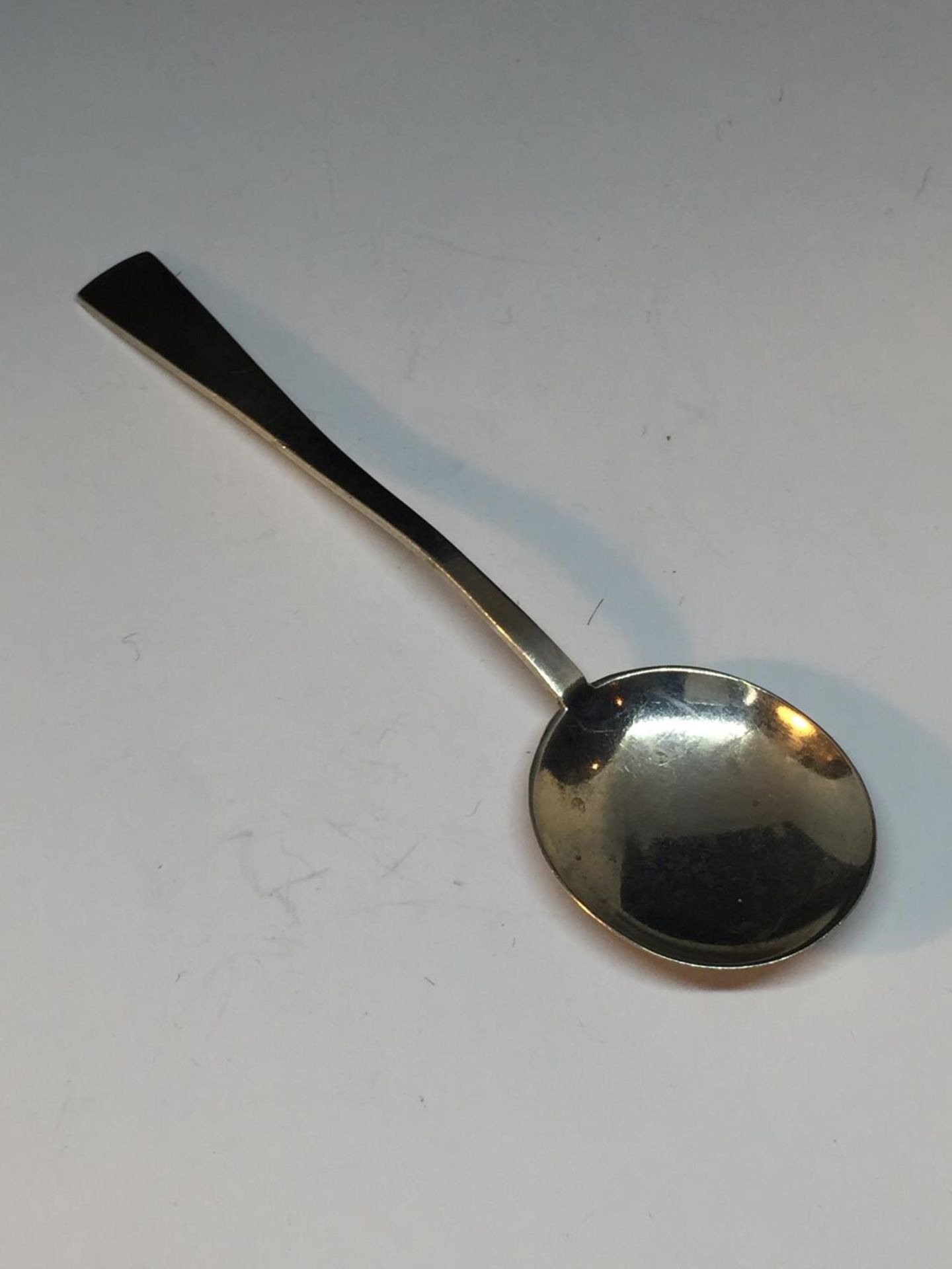 A HALLMARKED BIRMINGHAM SILVER ARTS AND CRAFTS SPOON