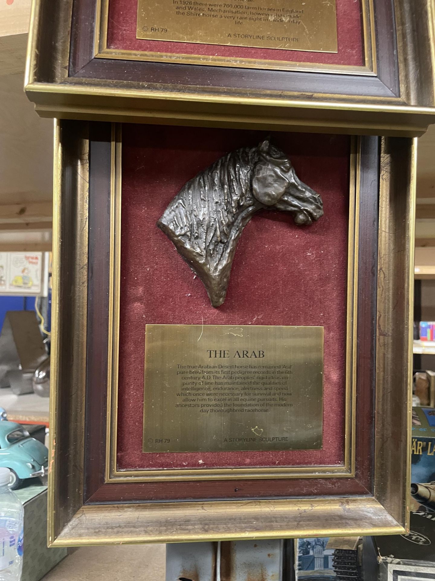THREE WALL PLAQUES OF 3-D HORSES HEADS TO INCLUDE THE SHIRE HORSE, THE ARAB AND THE STEEPLECHASER - Image 3 of 4