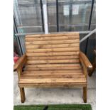 AN AS NEW EXDISPLAY CHARLES TAYLOR TWO SEATER BENCH *PLEASE NOTE VAT TO BE PAID ON THIS LOT*