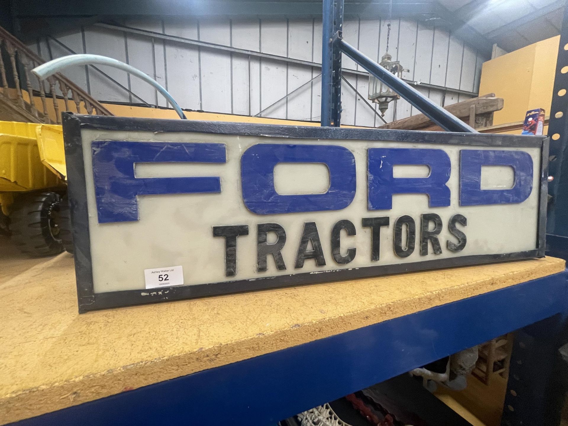 A FORD TRACTORS ILLUMINATED BOX SIGN