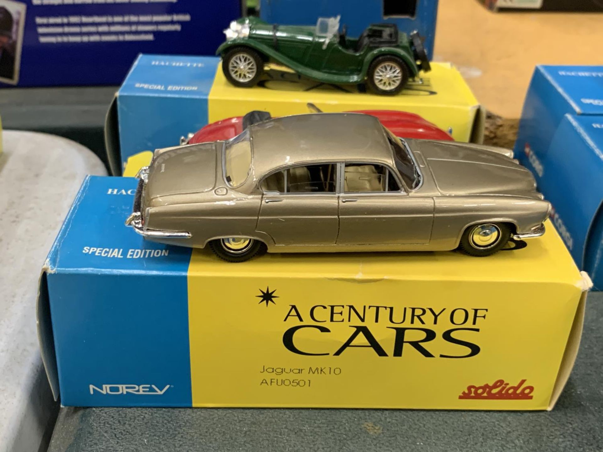 THREE BOXED CORGI 'A CENTURY OF CARS' TO INCLUDE A JAGUAR E TYPE, SS100 AND AN MK10 - Image 3 of 3