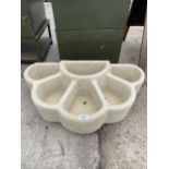 AN AS NEW EX DISPLAY CONCRETE HERB GARDEN PLANTER *PLEASE NOTE VAT TO BE PAID ON THIS ITEM*