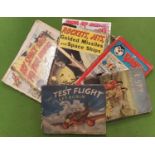 A COLLECTION OF VINTAGE CHILDREN'S BOOKS TO INCLUDE 'THE DANDY BOOK', 'I-SPY ANNUAL', SPACE BOOKS,