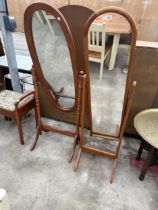 TWO MODEN FREESTANDING MIRRORS