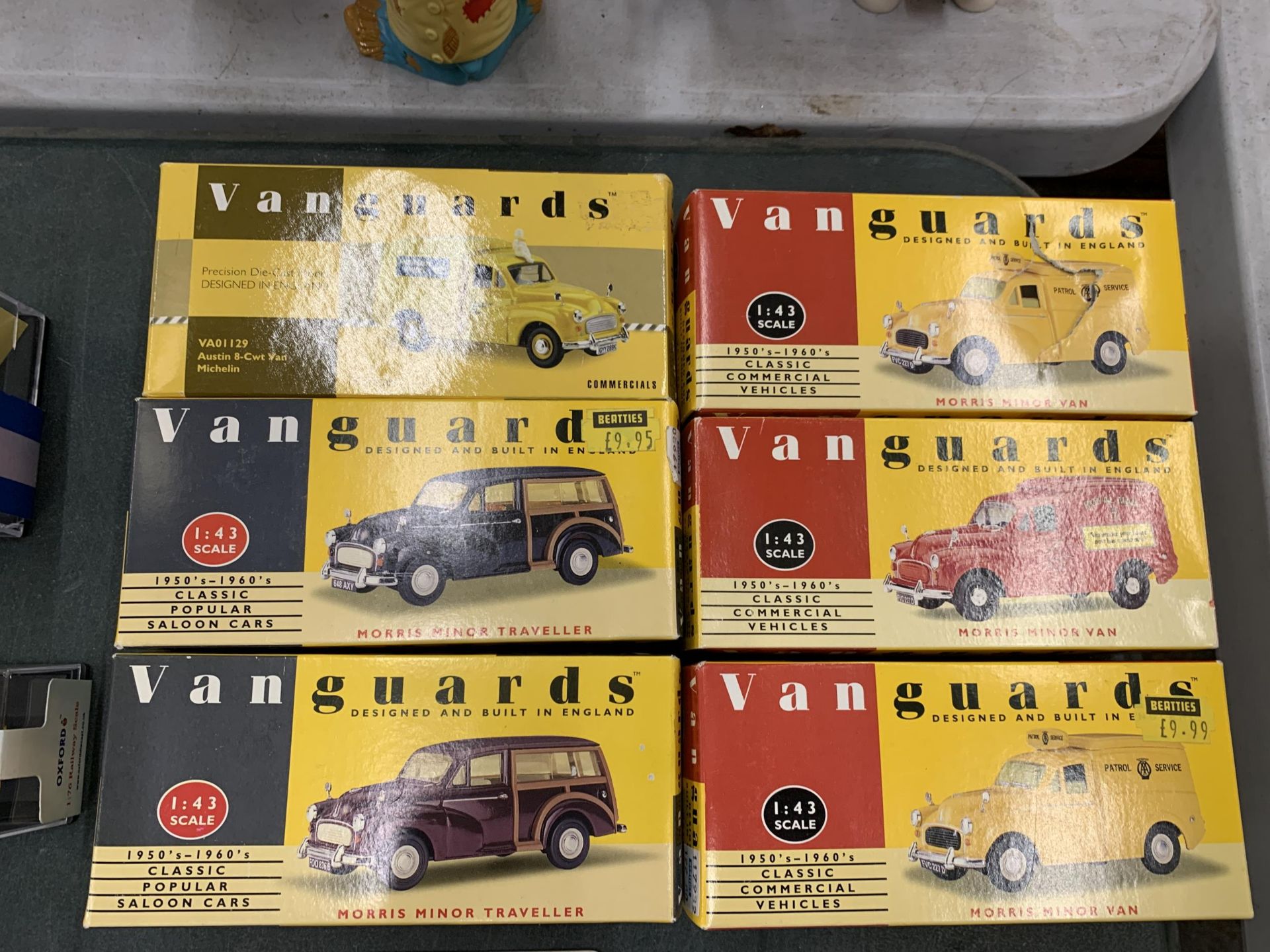 SIX BOXED VANGUARDS 1:43 SCALE DIECAST MODELS