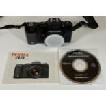 A PENTAX A3 CAMERA BODY WITH MANUAL AND SOFTWARE CD