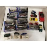 TWELVE BOXED AND SIX UNBOXED DIE-CAST CARS TO INCLUDE MAISTO