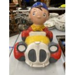 A LARGE NODDY IN HIS CAR MONEY BOX - A/F TO HIS HAT