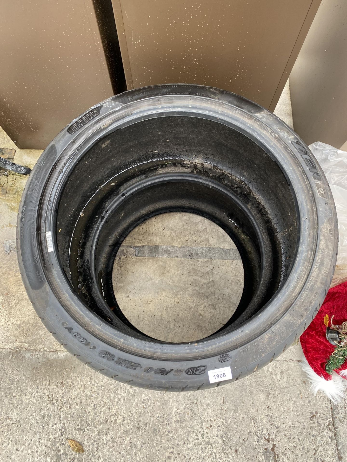 TWO PART WORN PIRELLI 295/30 ZR19 LOW PROFILE TYRES - Image 2 of 4