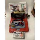 A BOXED MAMOD SP4 STATIONARY STEAM ENGINE AND ACCESSORIES