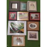 A SET OF NINE SMALL FRAMED PRINTS