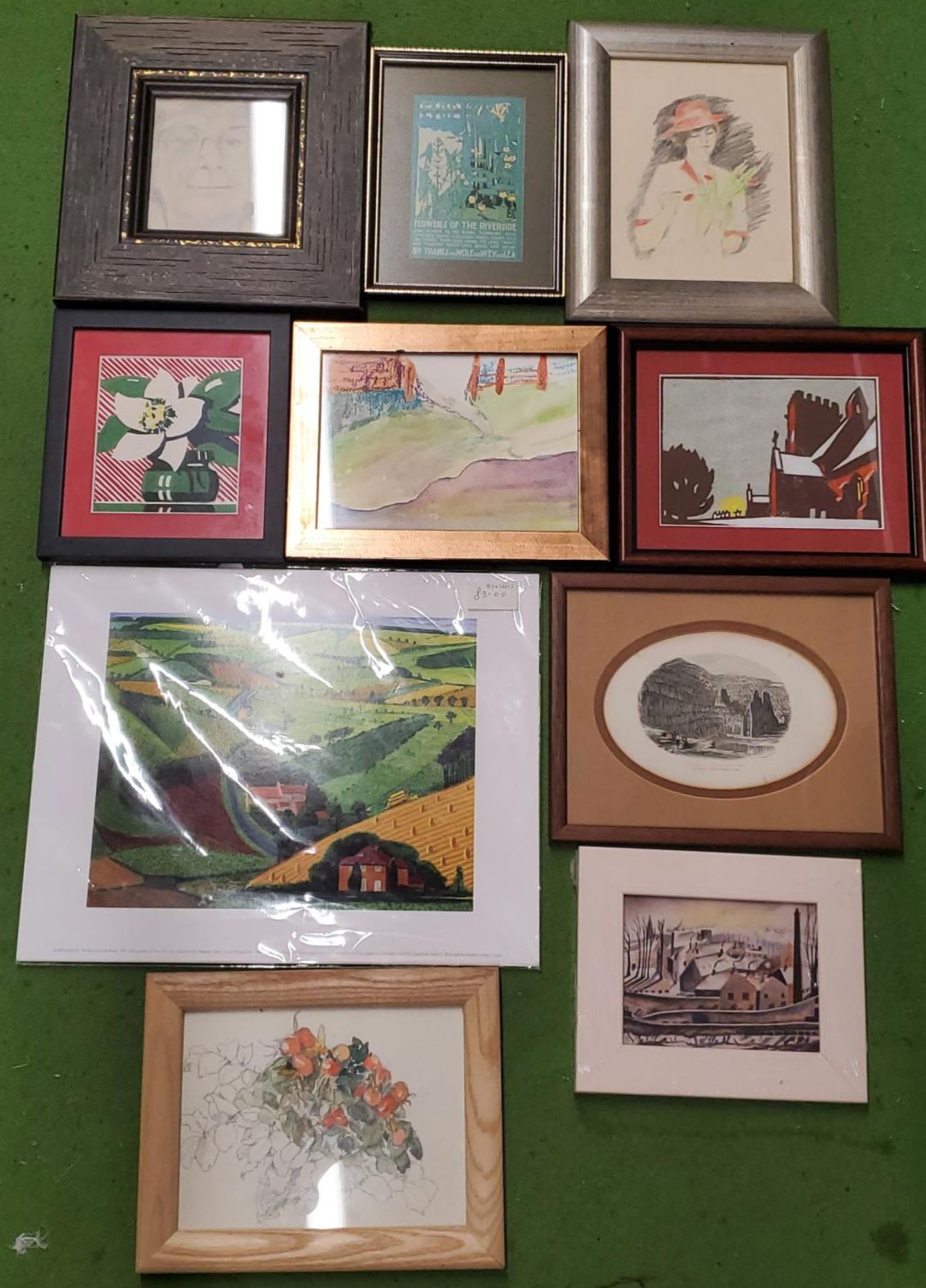 A SET OF NINE SMALL FRAMED PRINTS