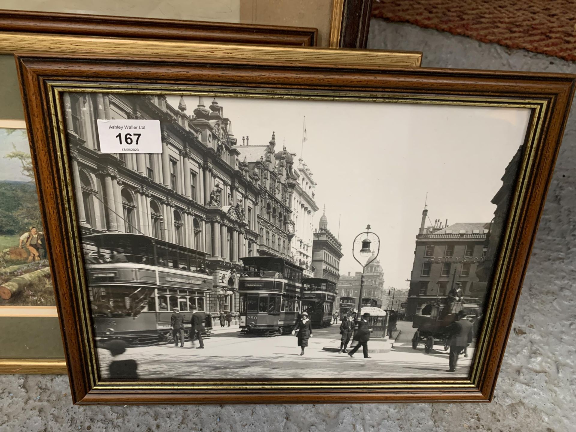 FOUR PICTURES TO INCLUDE A FRAMED AND SIGNED CHARCOAL DRAWING OF TOWER BRIDGE LONDON BY F ROBSON, - Image 2 of 6