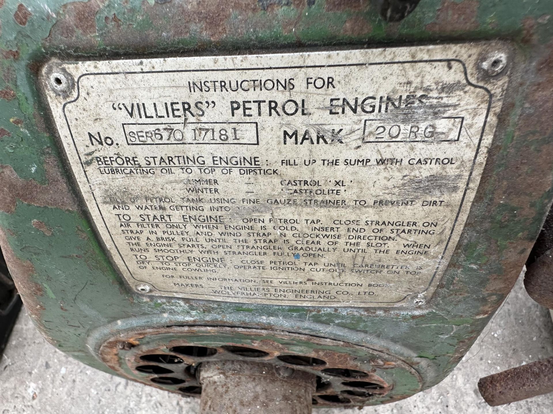 A VINTAGE VILLIERS TWO STROKE ENGINE - Image 3 of 3