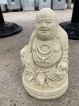 AN AS NEW EX DISPLAY CONCRETE 'SMALL BUDDHA' STATUE *PLEASE NOTE VAT TO BE PAID ON THIS ITEM*