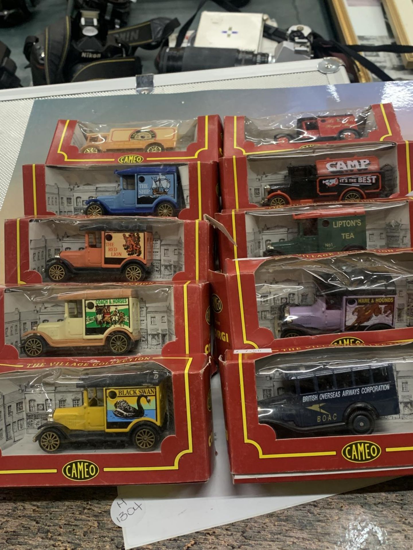 TEN BOXED CAMEO FROM CORGI MODEL VANS