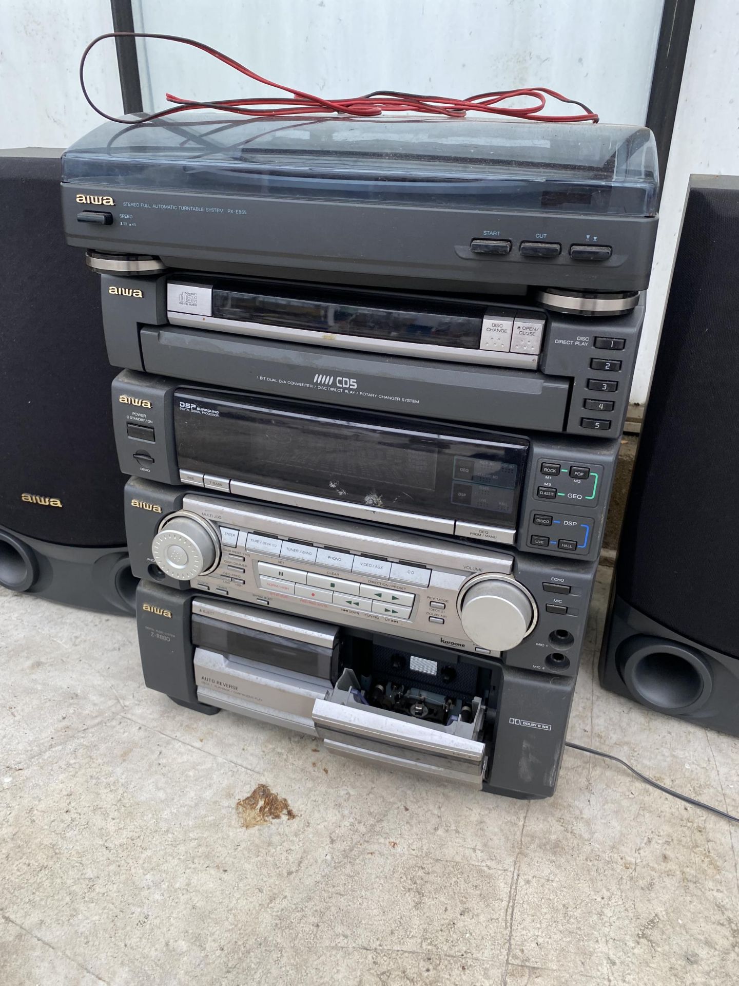 AN AIWA 5 PIECE SEPERATES HIFI SYSTEM WITH REMOTE CONTROL AND SPEAKERS - Image 2 of 2